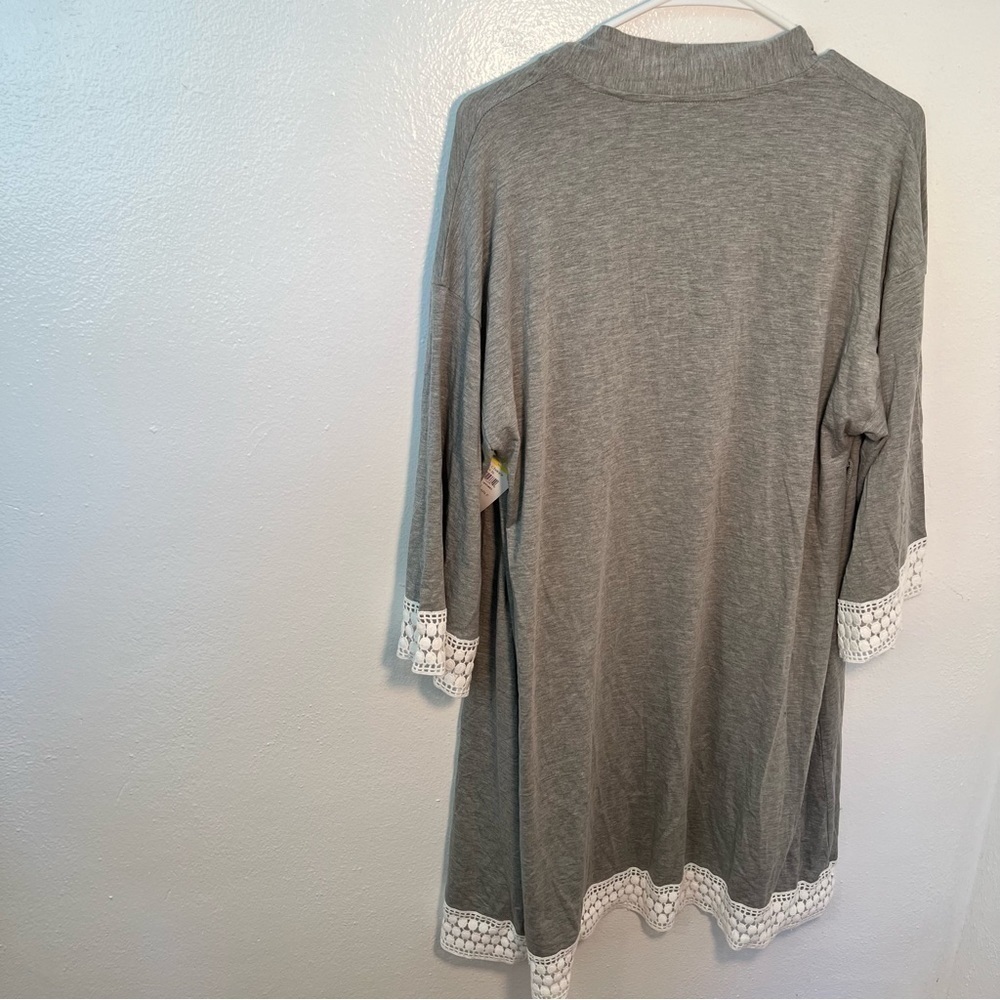 Angel Maternity Birthing and Nursing Robe Heather Gray - Picture 9 of 13